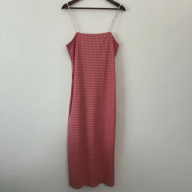 open lace back dress Zara Cross Waist Jersey Dress-Merida Red, Shadow Blossom
