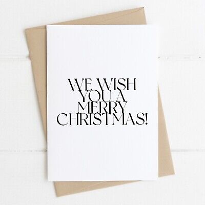 We Wish You A Merry Christmas Card Festive Happy Holidays A6 Blank Xmas Cards