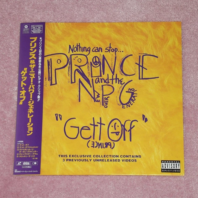 PRINCE AND THE NEW POWER GENERATION Gett Off - RARE 1991 JAPAN LASERDISC + OBI