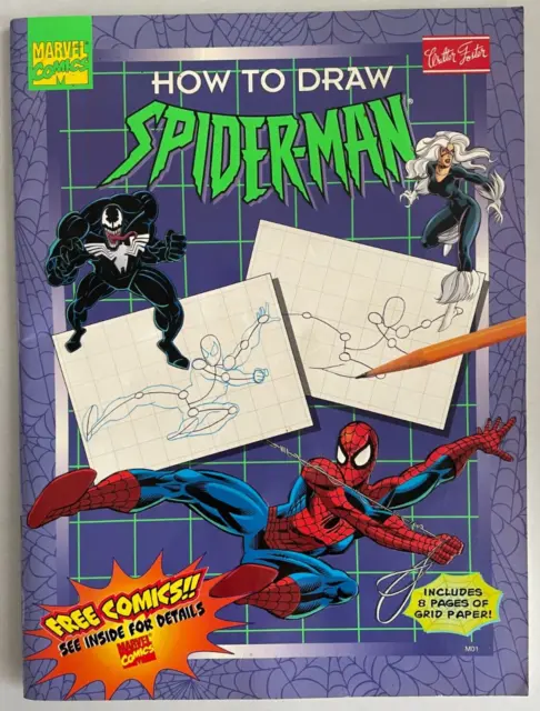 Cómics vintage de Marvel - 1996 - Cómo dibujar a Spider-Man - Walter Foster - excelente