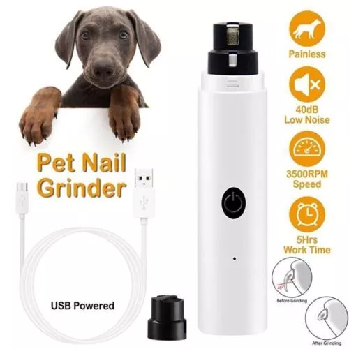Pet Nail Grinder Electric Dog Nail Clipper With Light Cat Nail Grinder