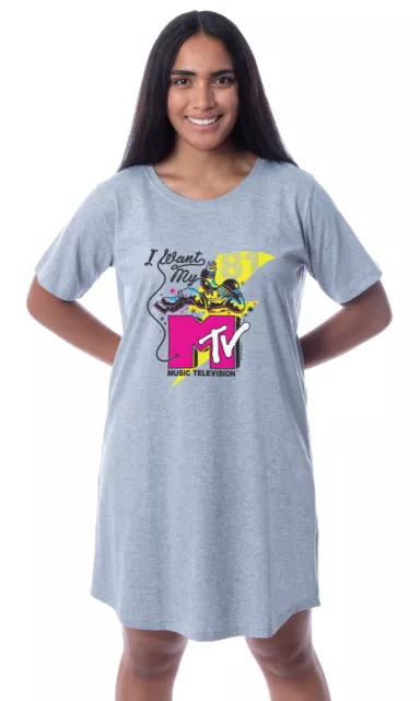 MTV WOMENS' MUSIC Television I Want My Moonman Nightgown Pajama