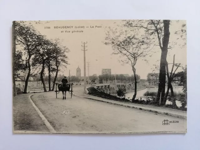 cpa 45 - BEAUGENCY (Loiret) Le PONT et Vue Générale