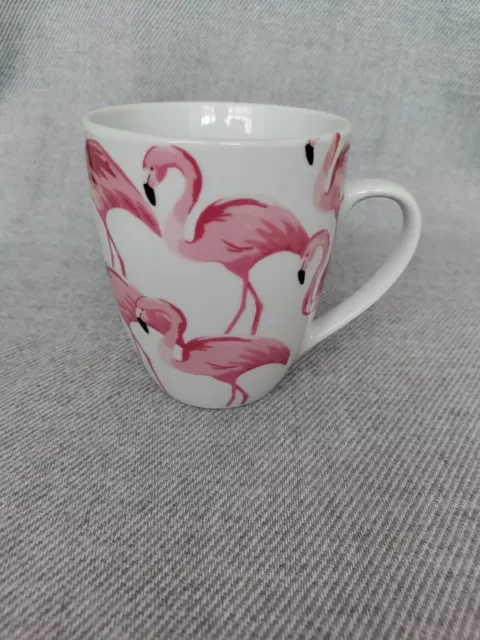 Price & Kensington Pink  Flamingo Mug White Fine Porcelain Tea Coffee Cup