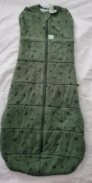 Ergopouch Cocoon Sleeping Bag. Size 0. 2.5 Tog. Green Veg Patch Design