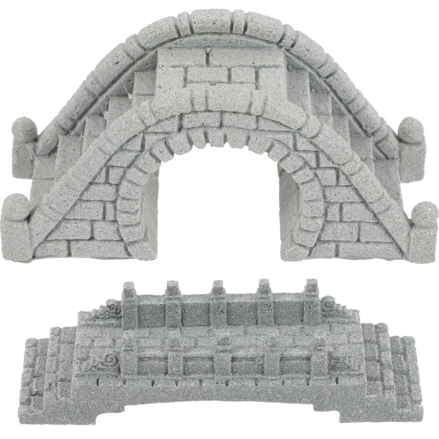 2Pcs Miniature Stone Bridge Fish Tank Bridge Figurine Bonsai Landscape