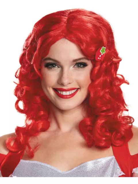 Strawberry Shortcake Deluxe Adult Red Wig Womens Costume Accessory