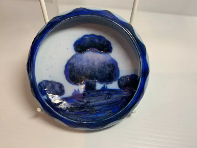 Vintage William Moorcroft Pottery Dawn Landscape Small Dish/Bowl - Restored