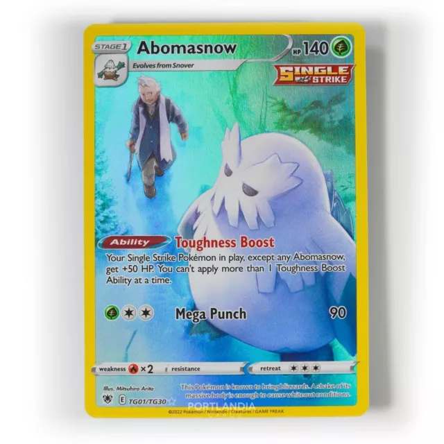 Pokemon - Abomasnow - TG01/TG30 - SWSH Astral Radiance - Trainer Gallery Card