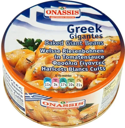 Fagioli giganti bianchi (fagioli di burro) con pomodori Onassis 2x 280gr lattina
