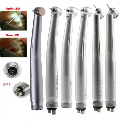 Dentaire High/Fast Speed (LED) Turbine Handpiece 2/4Hole Fit NSK 45 Degree LED