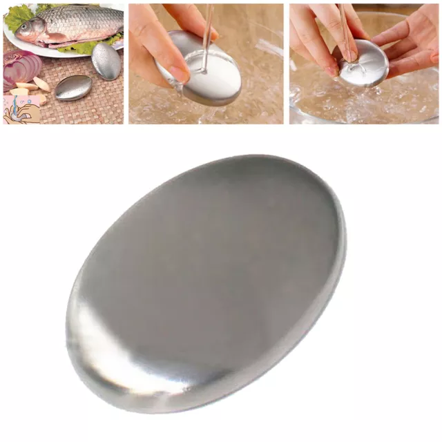 1-10PCS Stainless Steel Soap Remove Garlic Odor Smell Fish Deodorize Eliminating