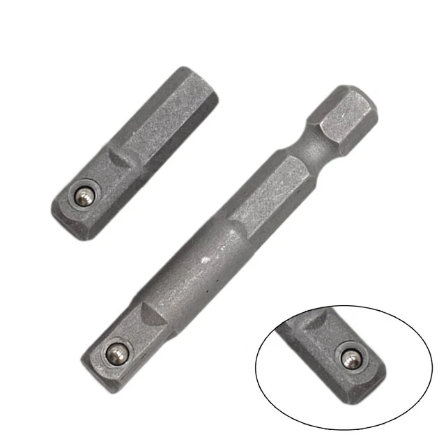 2pcs Chiave a Bussola Adattatore Convertitore 1/4  Esagono Gambo Guida Prolunga