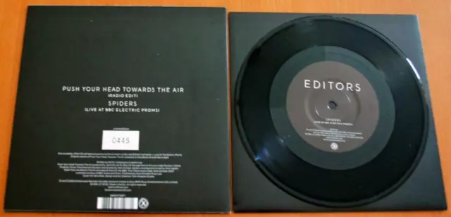 The Editors - Push Your Head Towards The Air - Numbered 2008 UK 7" 2