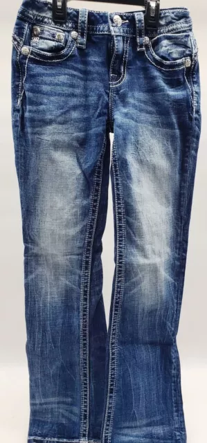 Women's MISS ME Mid Rise Boot Blue Jeans 24