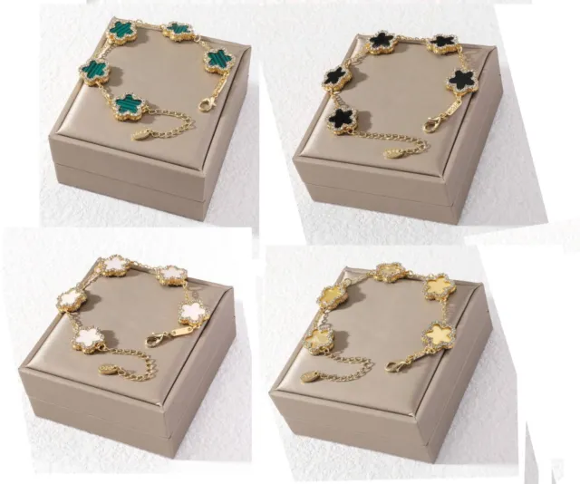 # Five-Leaf Clover Shaped Chain Bracelet With Rhinestone Fashion Jewellery