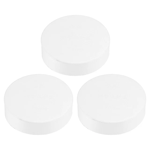 3" PVC Pipe End Cap Fitting, 3 Pack Furniture Grade Plug Coupling Socket