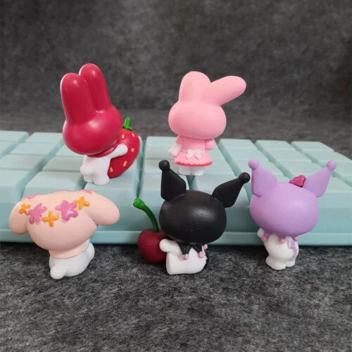 my Melody Kuromi Anime pvc Figures Set/5pcs Doll Pvc Decorate Toys dolls 2