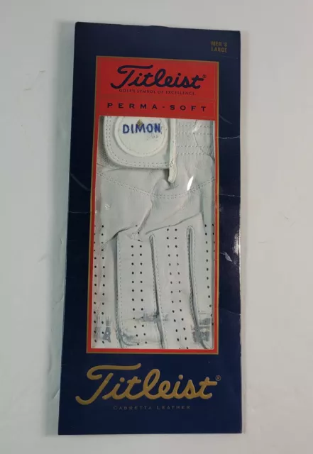 Vintage Titleist Dimon Perma-Soft Golf Gloves Men's Left Size Large NOS 6304-4L