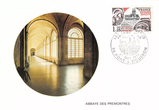 Card Maximum FDC France Abbey Of Premontes 1977 Bridge a Monsoon