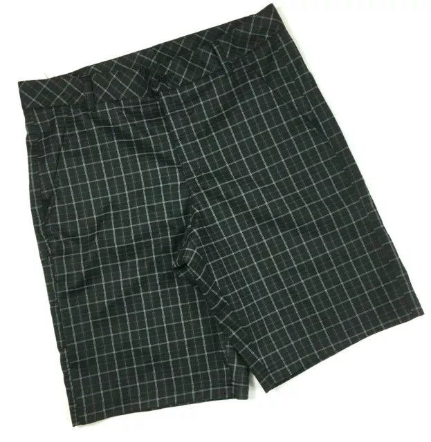 Fila Sport Golf Shorts Mens Size 34 Black Plaid Golfing Casual Sports