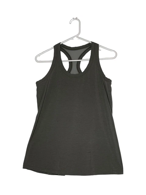 Athletic Women Tank Top Small Green Sleeveless Round Neck Sport Active Racerback