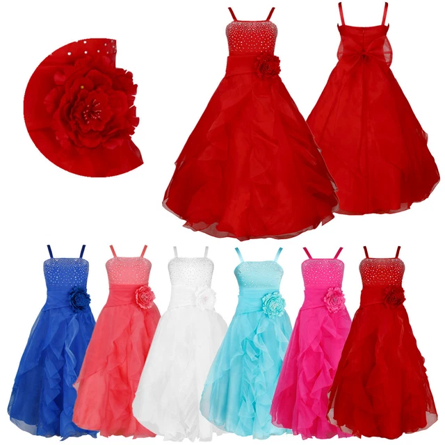 Flower Girl Princess Tutu Dress Kids Party Pageant Wedding Bridesmaid Ball Gown