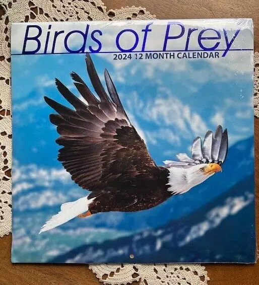 2024 CALENDAR BIRDS OF PREY 12 Month Wall Calendar / NEW Sealed 8.99