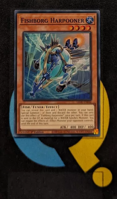 LEDE-EN032 Fishborg Harpooner Super Rare 1st Edition YuGiOh