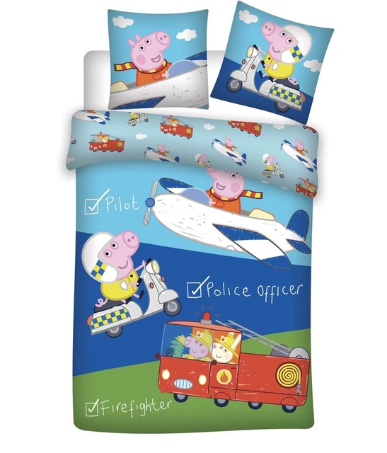 Peppa Pig Wutz Baby-Bettwäsche-Set 100x135 40x60 Baumwolle Wendebettwäsche