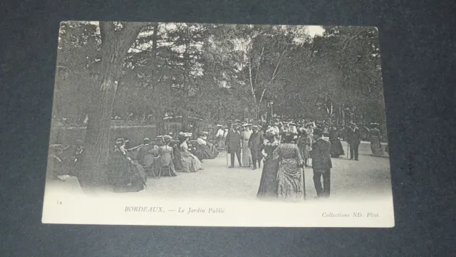 Cpa Carte Postale 1900-1905 Gironde Bordeaux Jardin Public Neurdein Nd