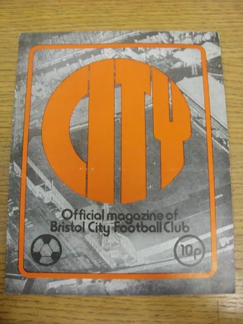 14/12/1974 Bristol City v Nottingham Forest  (rusty staples). Footy Progs (aka b