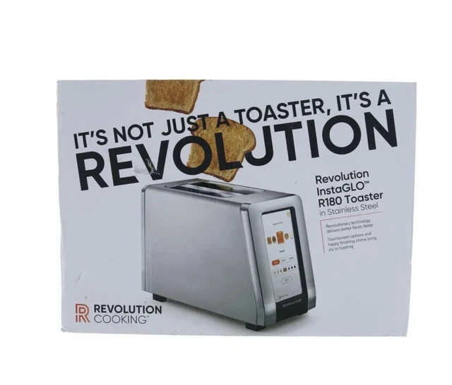 NEW REVOLUTION COOKING R180 2Slice Smart Toaster Stainless Steel £