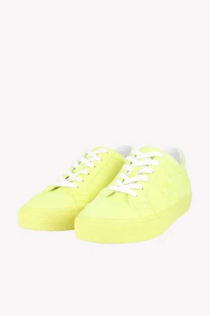 Furla Chaussures Baskets Femmes Eu 40 Jaune Décontractées Sport de Cuir