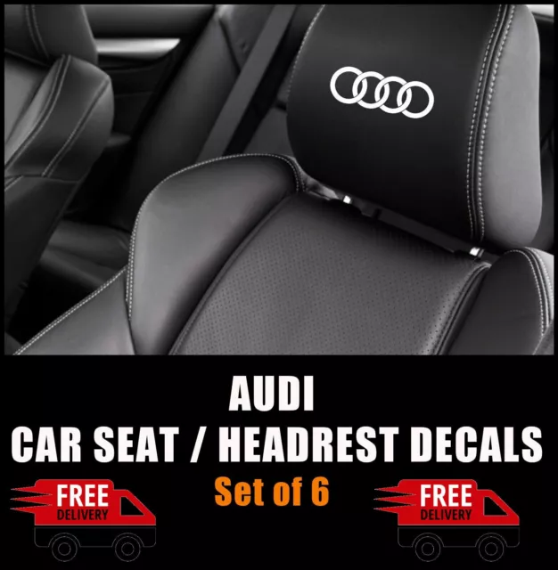 AUDI RINGS CAR SEAT DECALS NEW - Vinyl Stickers - Graphics X6