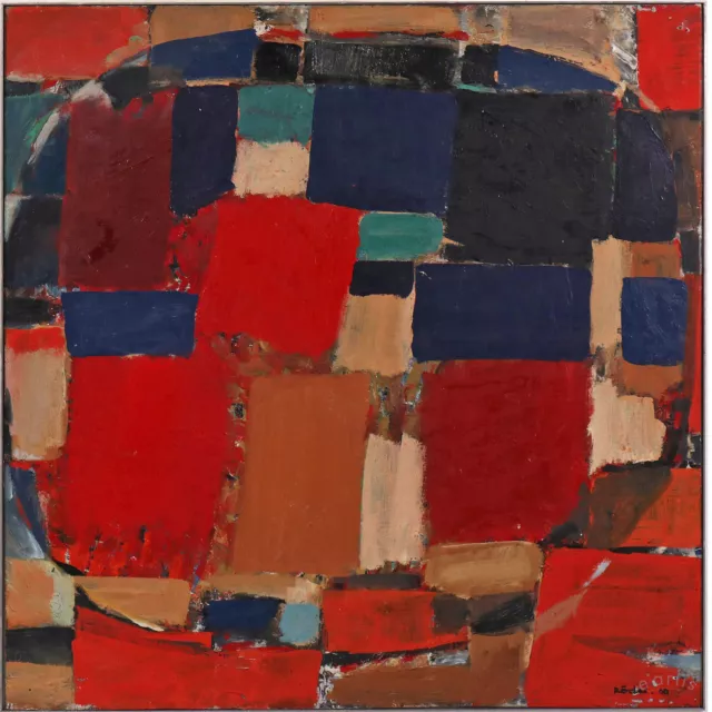 Karl Rödel Original Painting Abstract Jupiter 1960 Red Unique Mannheim Vp: €6300*