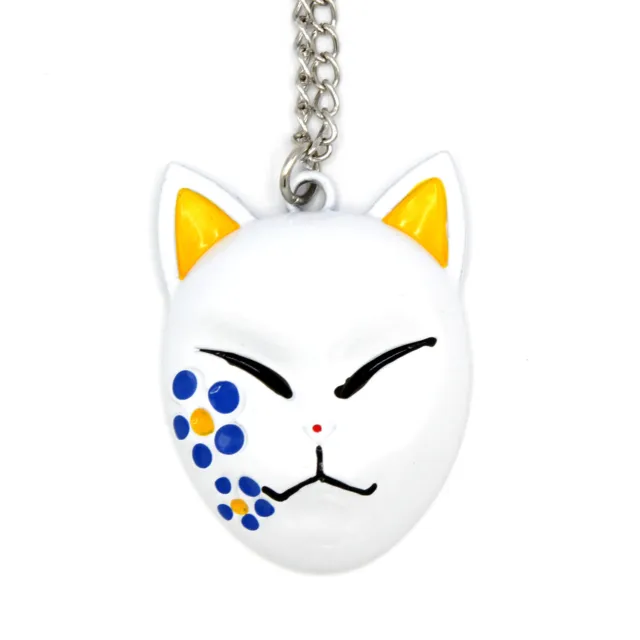 New Makomo's Fox Mask DEMON SLAYER 2 inch Necklace Pendant Kimetsu no Yaiba