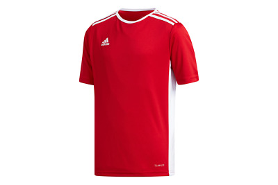 Adidas Entrada 18 Jersey Bambini Rosso Calcio Football Sport Ragazzi T-Shirt -