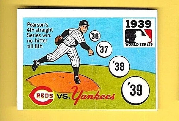 1971 Fleer LAUGHLIN WORLD SERIES 1939 Yankees v. Reds #37 Black Back CREASED