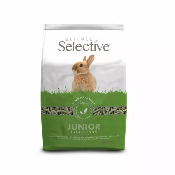 Supreme Science Sélective Junior Lapin Nourriture 1.5kg Avec Épinard Sida Growth