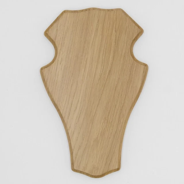 Dam Ciervo Escudo de Trofeo Romo En Roble Claro Altura 25CM Hirschschild