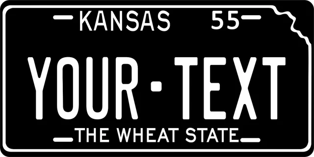 KANSAS 1955 LICENSE Plate Personalized Custom Car Bike Motorcycle Moped