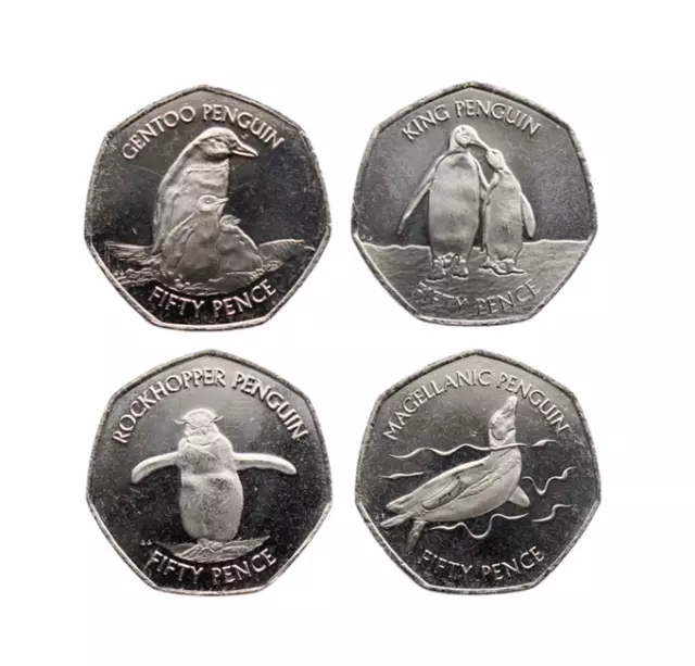 Falkland Islands Penguin 50p 4 Fifty Pence Coin Set 2020 Unc Choose Your Coin