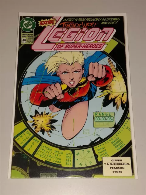 Legion Of Superheroes #34 Nm (9.4 Or Better) Dc Comics Timber Wolf October 1992