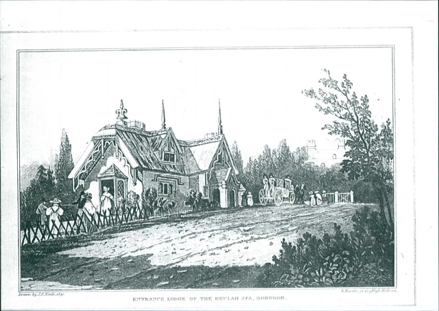 Entrance Lodge Of The Beulah SPA, Norwood. - Vintage Photograph 2949754