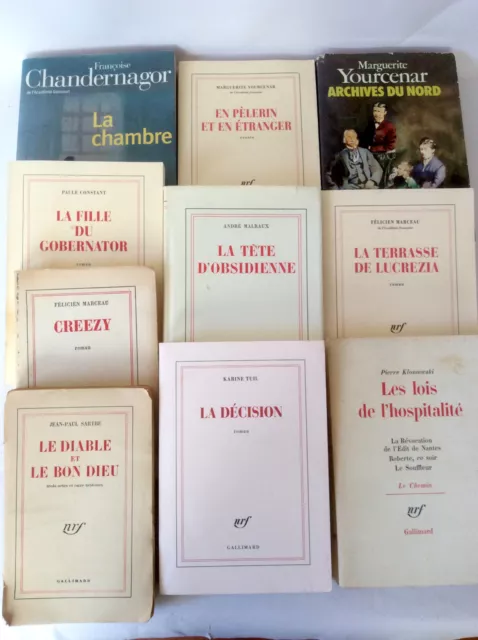 Gallimard * Lot de 10 Titres * Littérature Française * Tuil / Yourcenar +++