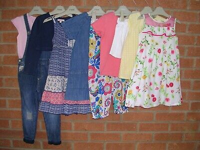 NEXT BLUEZOO M&S etc Girls Spring Bundle Dungarees Dress Cardigan Age 3-4 104cm