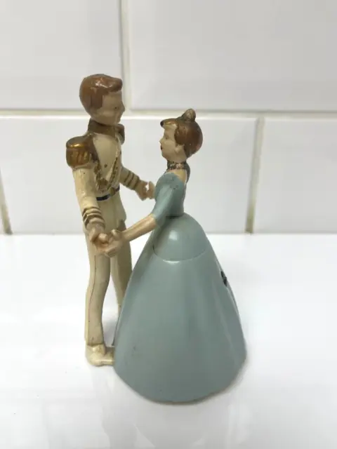 Vintage Wells Brimtoy Clockwork Cinderella & Prince Charming Toy 2