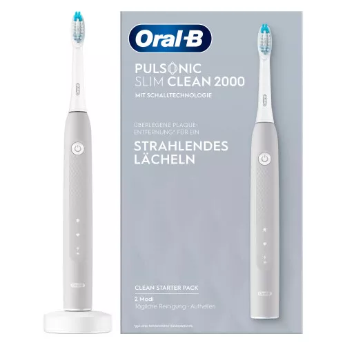 Oral-B Pulsonic Slim Clean 2000 Grey elektrische Schallzahnbürste 2 Modis