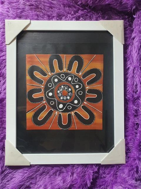 INDIGENOUS ARTIST &JUDDA& Aboriginal Art Dot Painting on Canvas Signed ...
